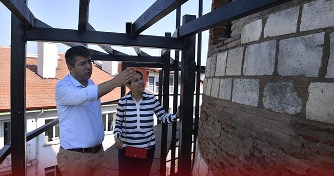 Vali Kırbıyık, Selimiye'deki restorasyon çalışmalarını inceledi
