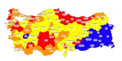 Sağlık Bakanı Koca Kovid-19 risk haritasını paylaştı