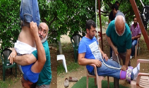 Kasaptan çıkrığa asarak fıtık tedavisi İZLE