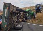 Tekirdağ'da Traktör Devrildi