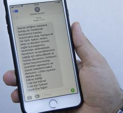 Kovid-19 hastasının komşularına her gün bilgilendirme mesajı gidiyor